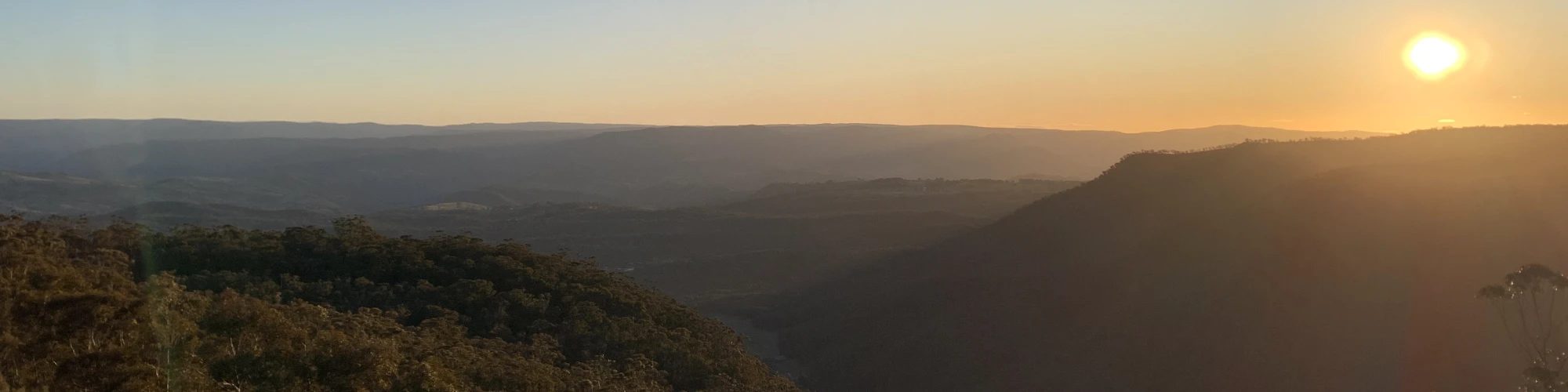Sunset in the Blue Mountains, New South Wales, Australia